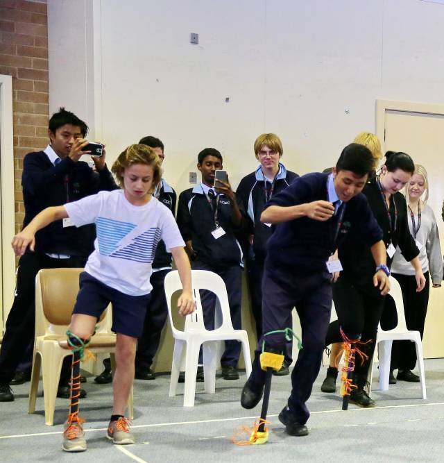 Students shake a leg