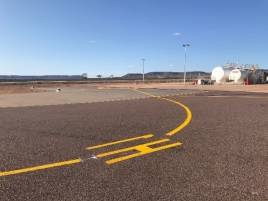 Helipad cleared for landing at aerodrome