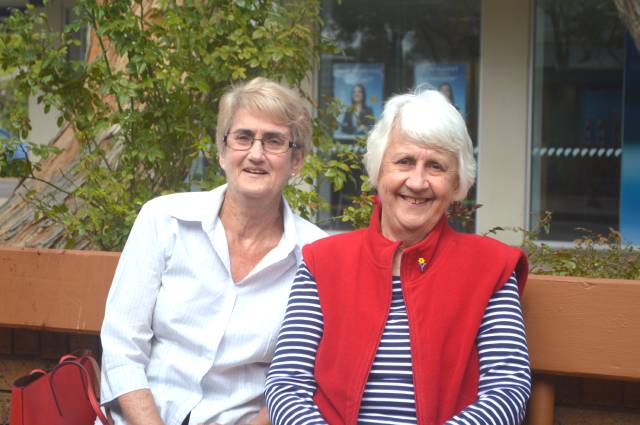 Sisters Kaye and Camille retire their aprons