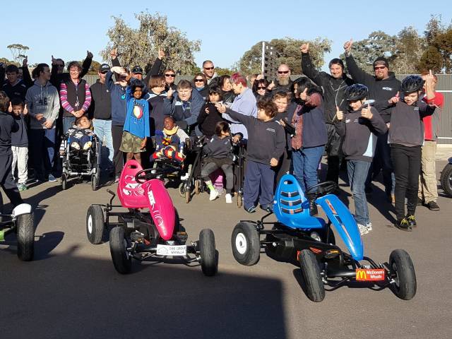 Students rev up for deluxe pedal karts
