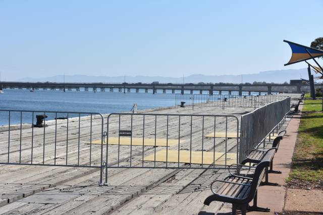 Wharf access restricted due to safety concerns