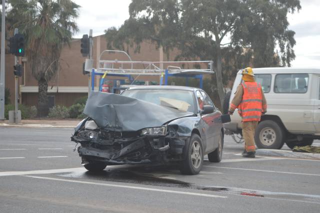 Two car crash at Carlton Parade