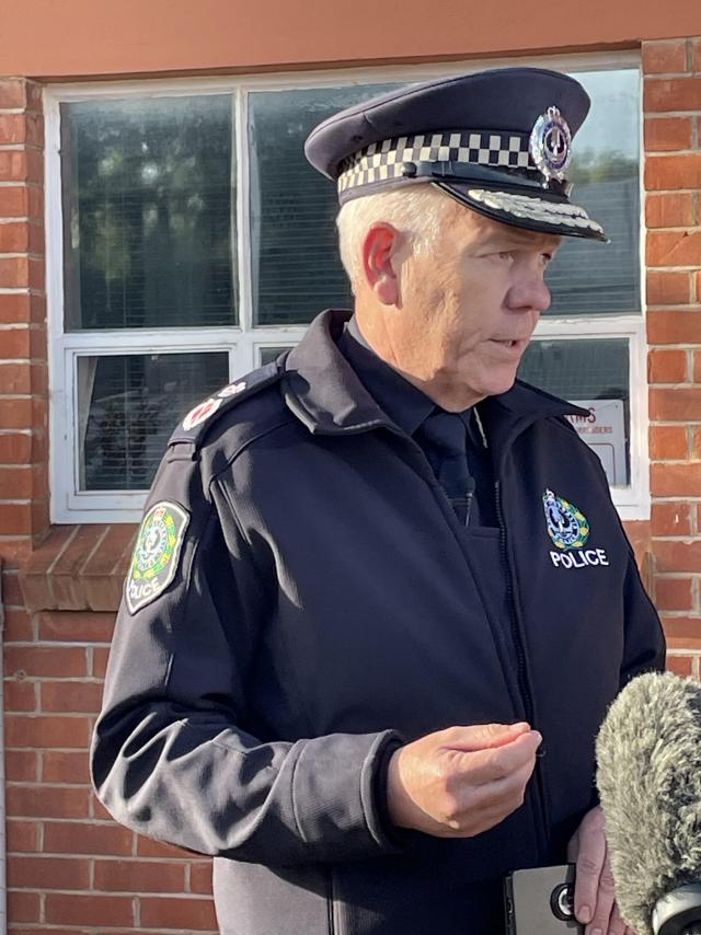 Police Commissioner holds presser at Crystal Brook after stabbings and shooting