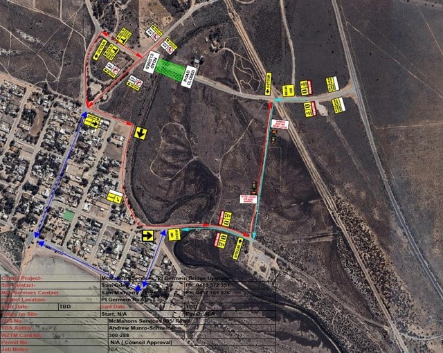 New temporary traffic plan for Port Germein