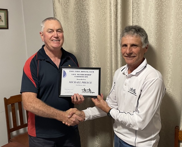 Club chairman awarded life membership