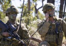 Defence Force training over Gulf