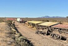 Train derailment near Pirie