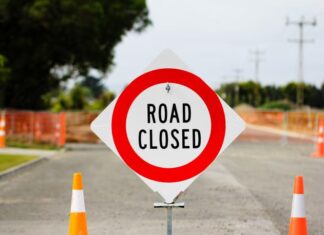 Roadworks on Augusta Highway