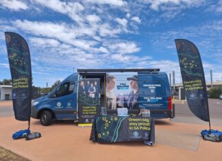 SAPOL run recruitment drive during Crows Community Camp