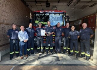 Firefighter bids farewell