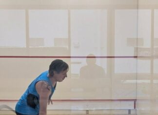 Tight battles in squash